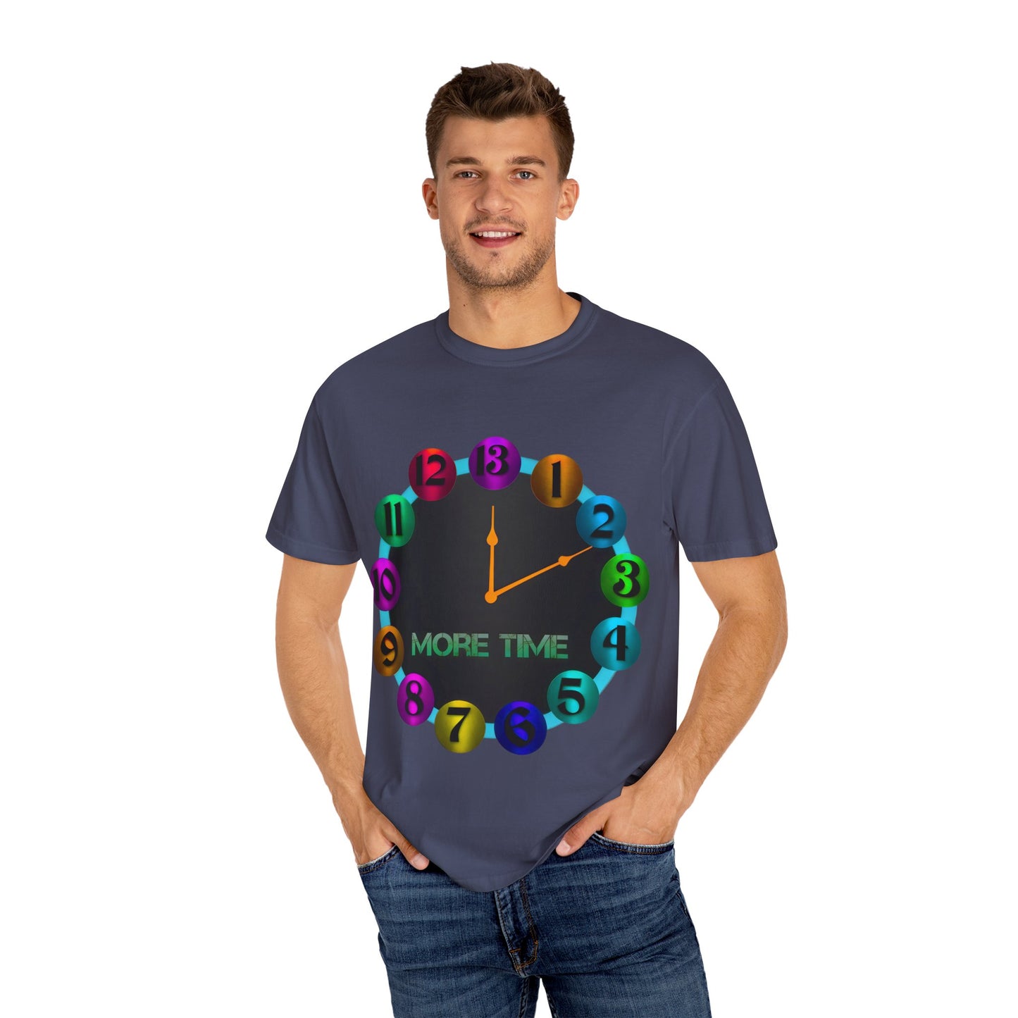 Garment-Dyed T-shirt - MORE TIME Graphic Tee