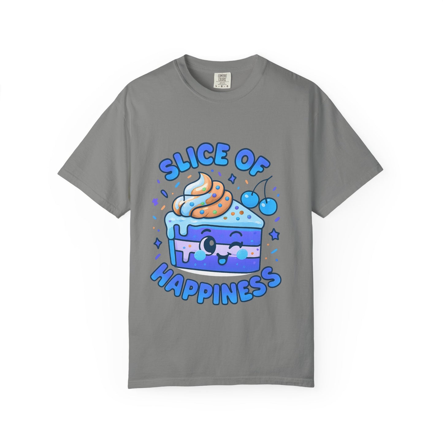 Colorful Slice of Happiness T-Shirt, Cute Dessert Tee, Unisex Graphic Tee, Sweet Gift for Foodies, Fun Casual Wear