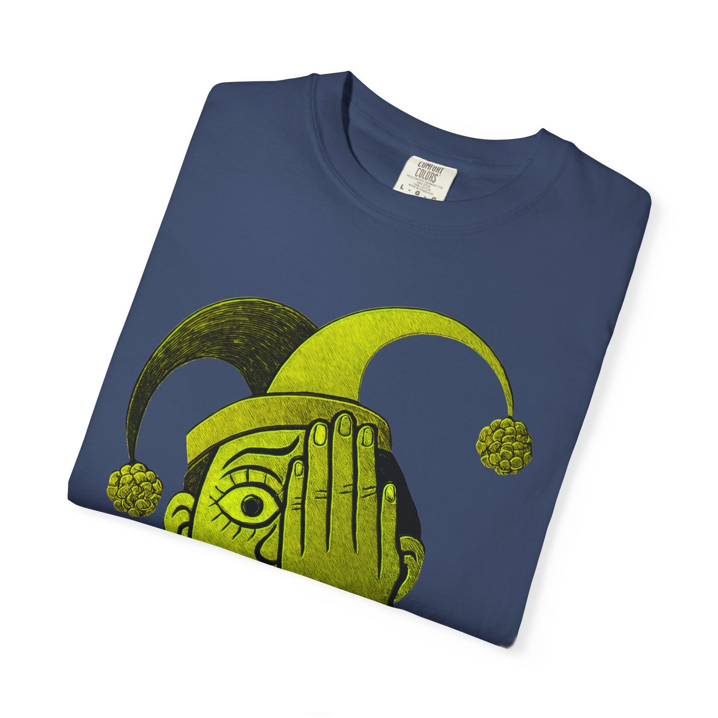 Garment-Dyed T-shirt 'i can't see' Design