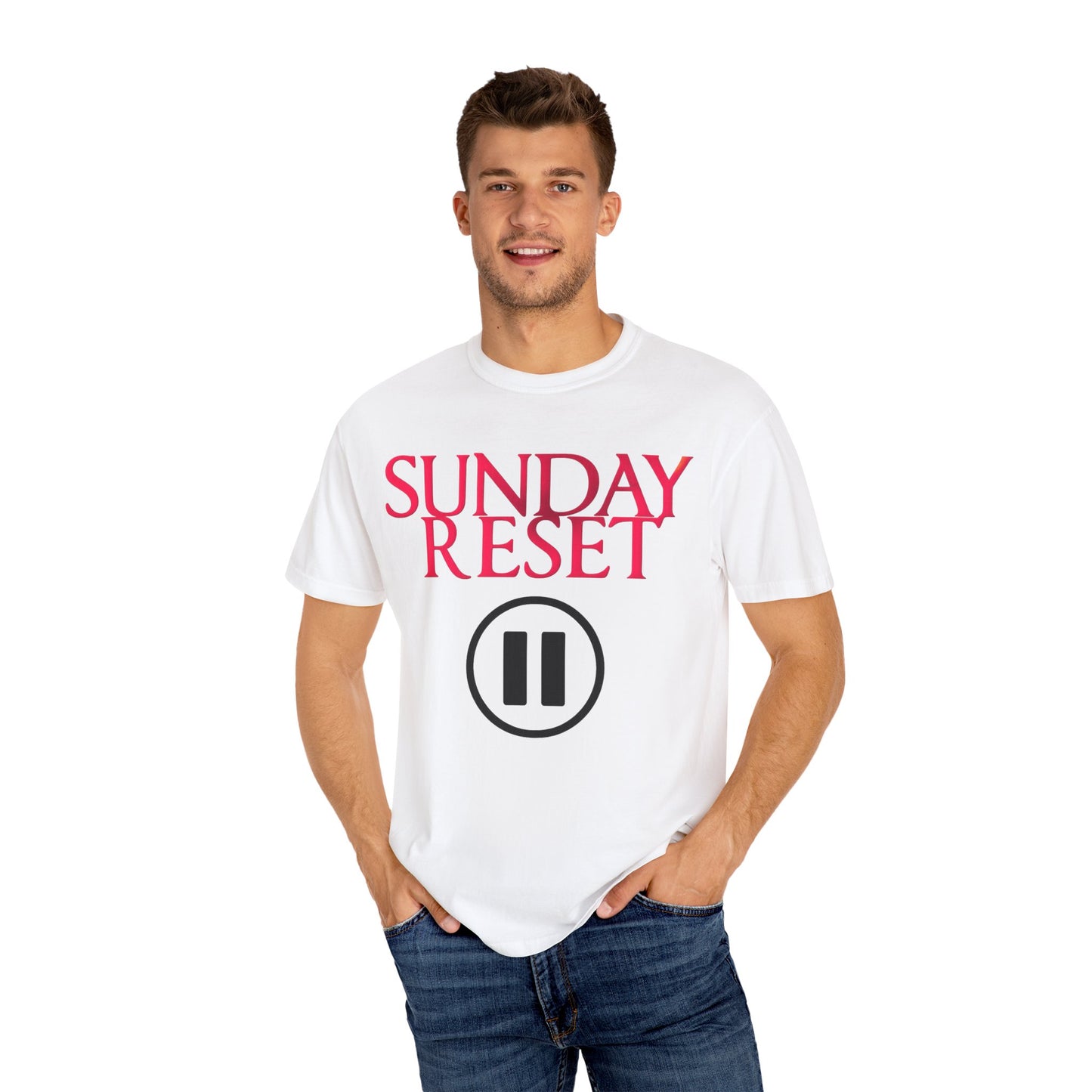 T-Shirt Sunday Reset Unisex Garment-Dyed