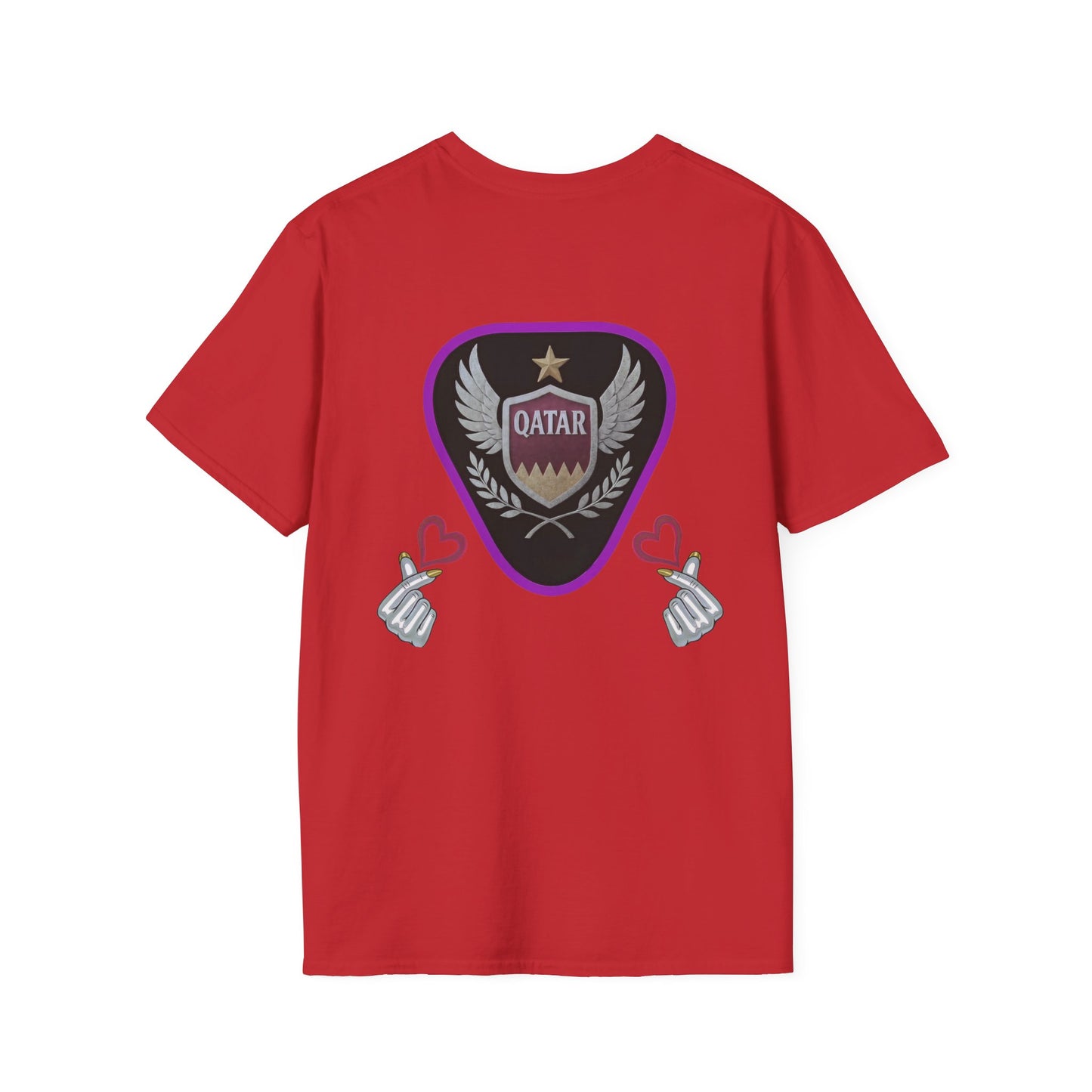 Qatar Pride Unisex Softstyle T-Shirt, Casual Wear, Sports Apparel, Gift for Fans, Travel Souvenir, Unique Design