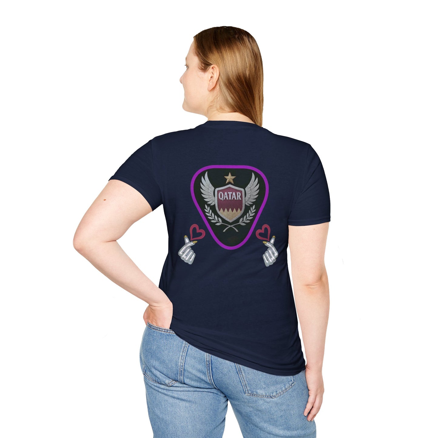 Qatar Pride Unisex Softstyle T-Shirt, Casual Wear, Sports Apparel, Gift for Fans, Travel Souvenir, Unique Design