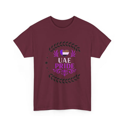 UAE Pride Unisex Heavy Cotton Tee, Pride T-Shirt, Abu Dhabi Gift, National Day Apparel, LGBTQ+ Support Tee, Casual Wear