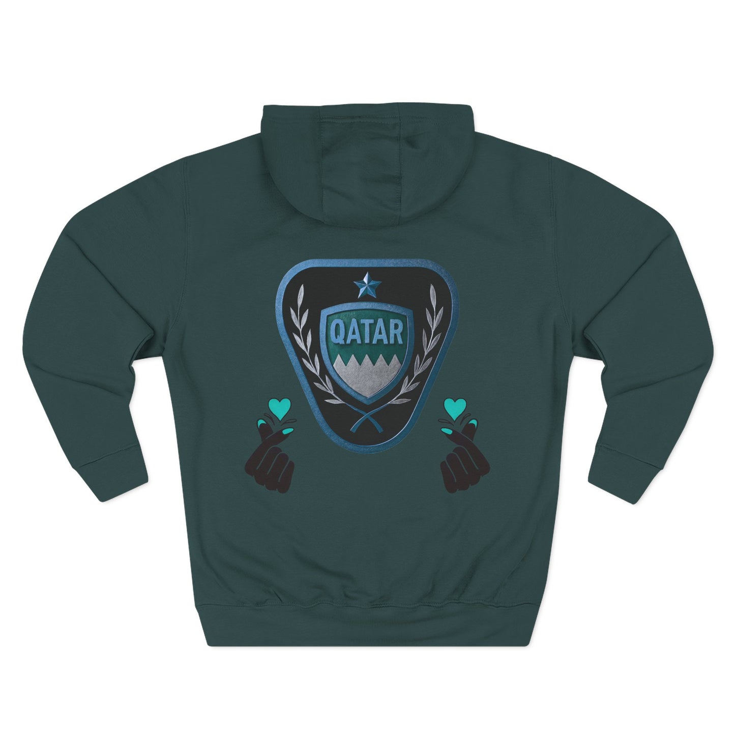 Fleece Hoodie - Qatar Love Design