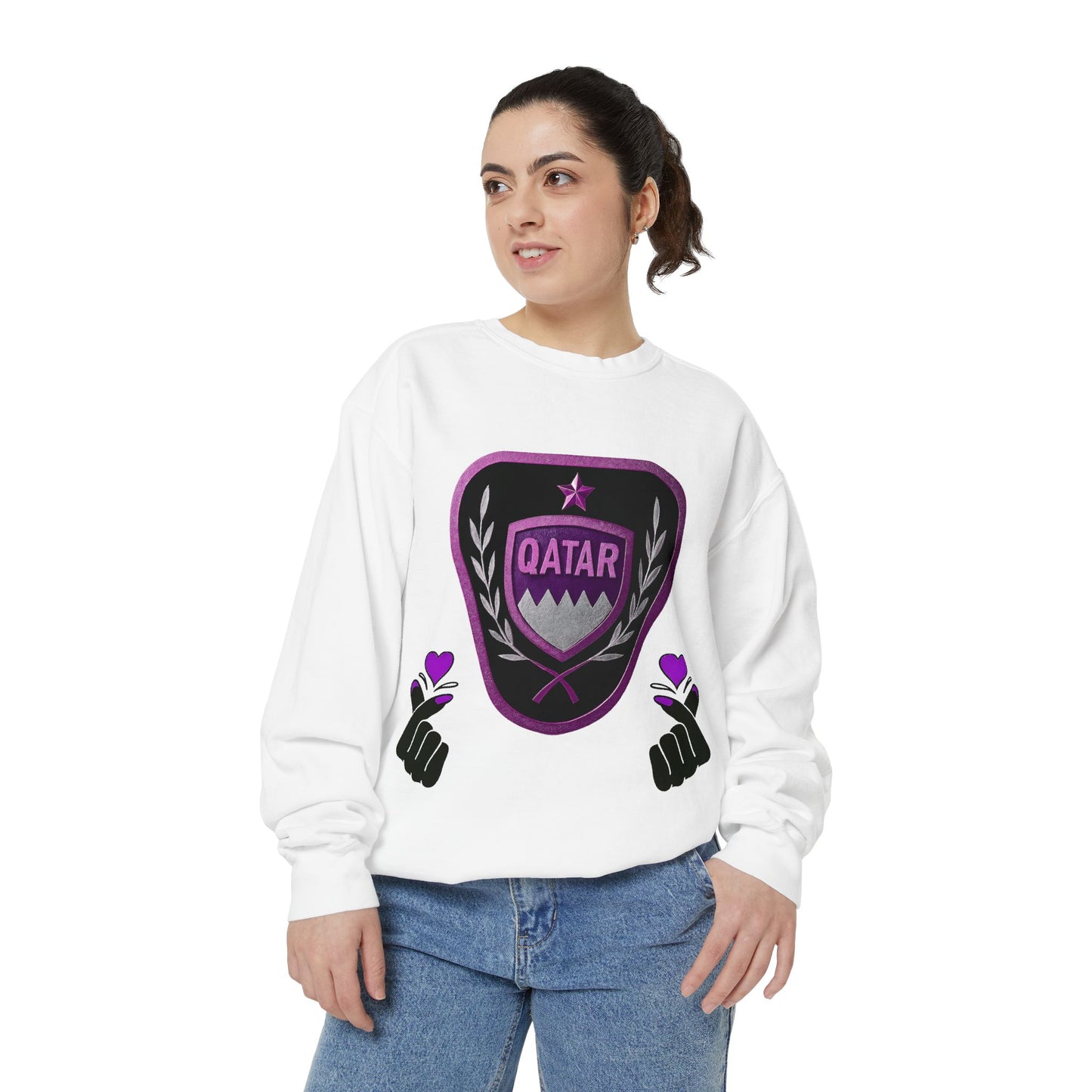 Qatar-Inspired Unisex Sweatshirt | Cozy Fashion for Sports Fans, Travel Lovers, Gift for Holidays, Casual Wear