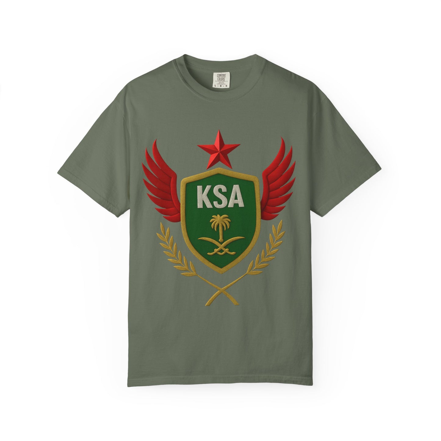 KSA Inspired Unisex Garment-Dyed T-shirt | Casual Style Tee, Graphic Shirt, Unique Design, Gift for Fans, Summer Fashion