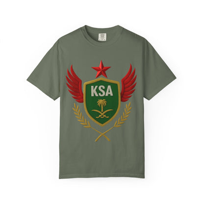 KSA Inspired Unisex Garment-Dyed T-shirt | Casual Style Tee, Graphic Shirt, Unique Design, Gift for Fans, Summer Fashion