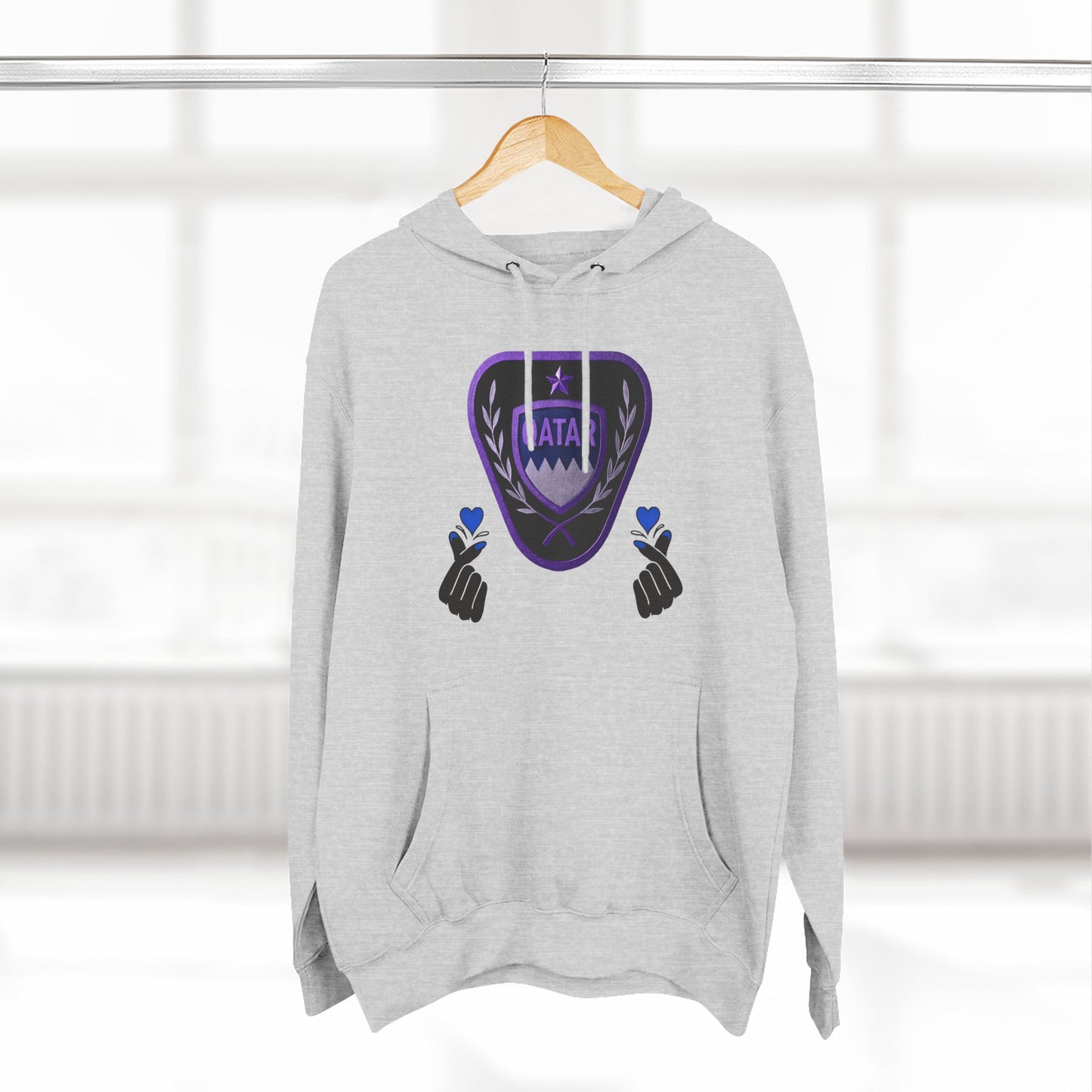 Fleece Hoodie - Qatar Love Design