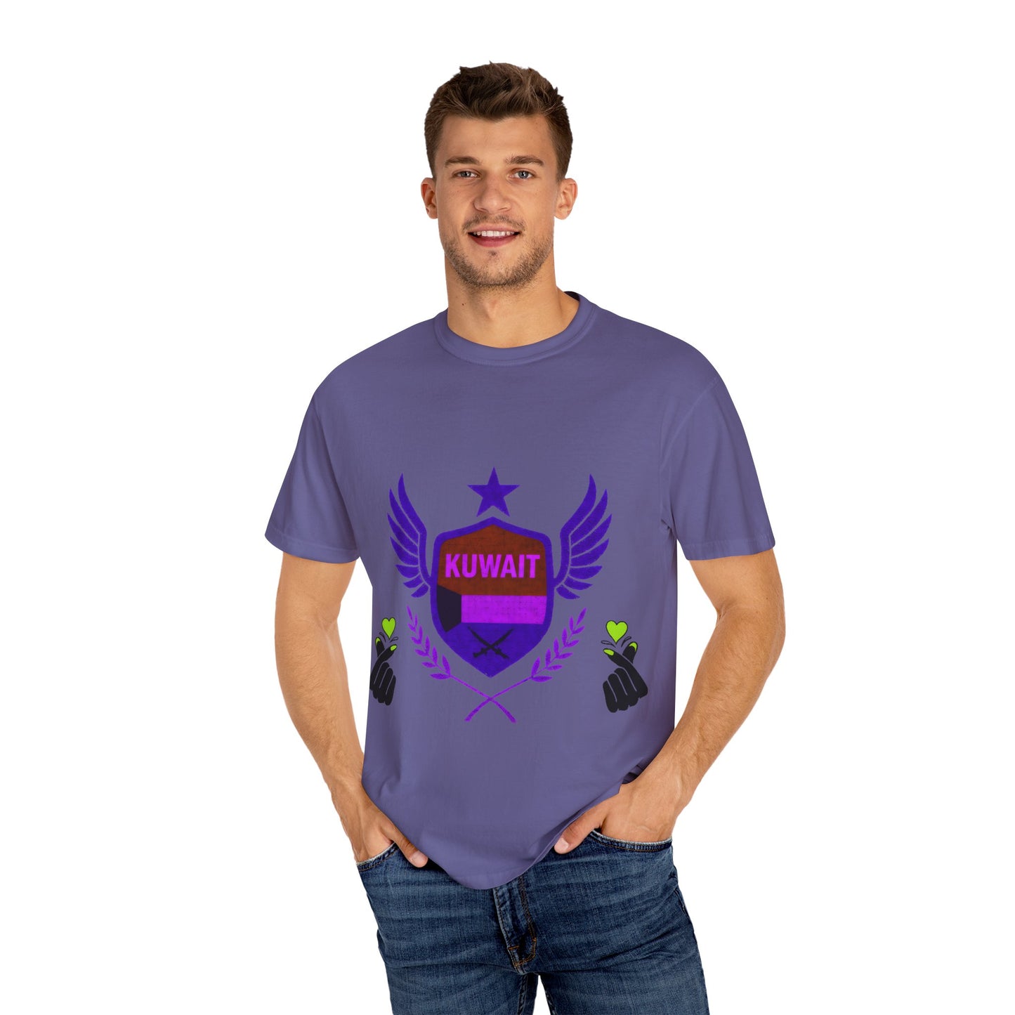 Kuwait Pride Unisex T-Shirt, Garment-Dyed Tee, LGBTQ+ Support Shirt, Casual Wear, Gift for Pride Month, Statement Fashion