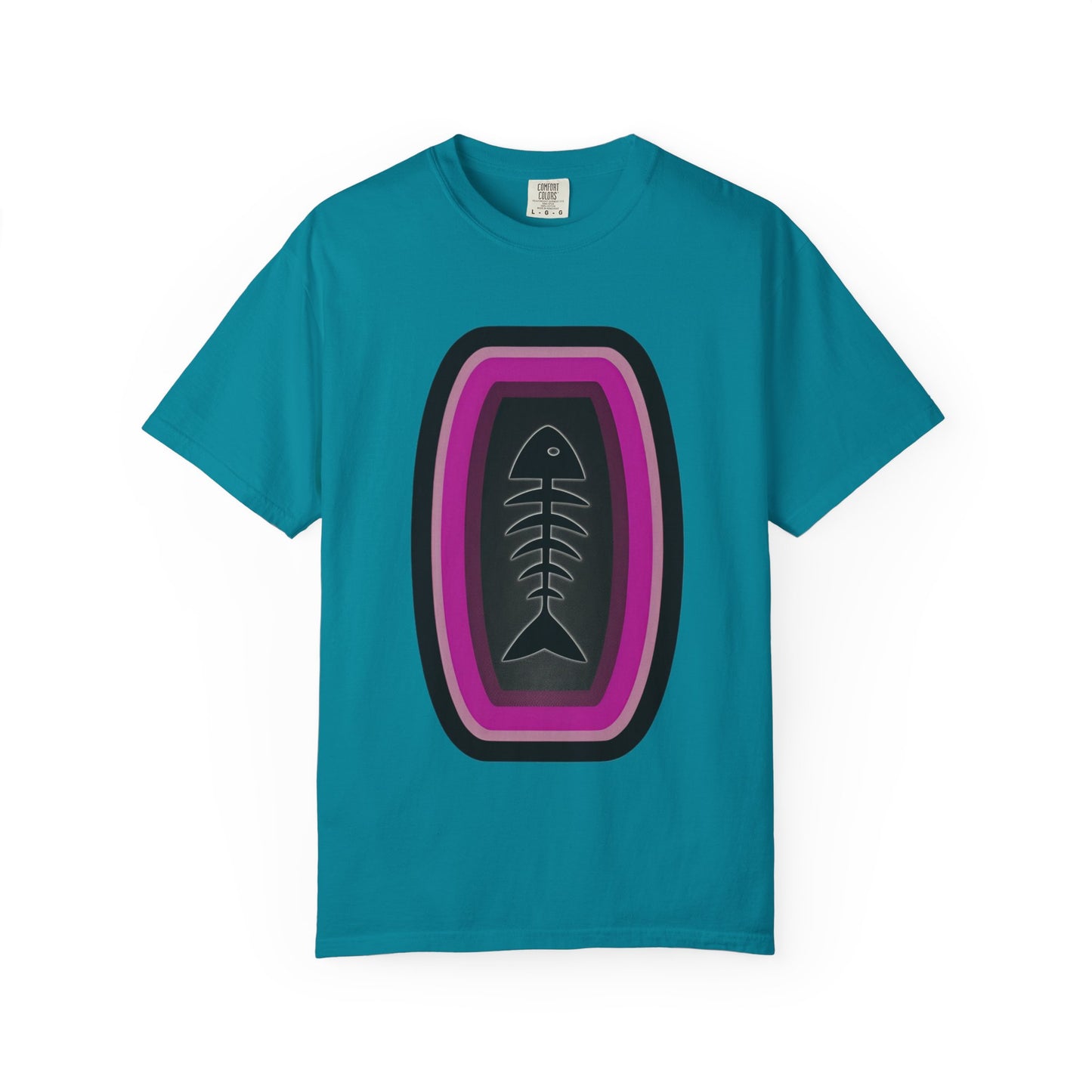 FISH BONE AND BULLS T-Shirt - Vintage Unisex Garment-Dyed Tee