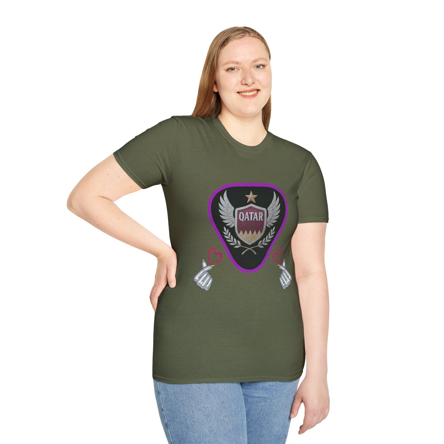 Qatar Pride Unisex Softstyle T-Shirt, Casual Wear, Sports Apparel, Gift for Fans, Travel Souvenir, Unique Design