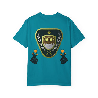 Qatar Pride Unisex T-Shirt, Casual Wear, Sports Event Shirt, Travel Souvenir, Gift for Fans