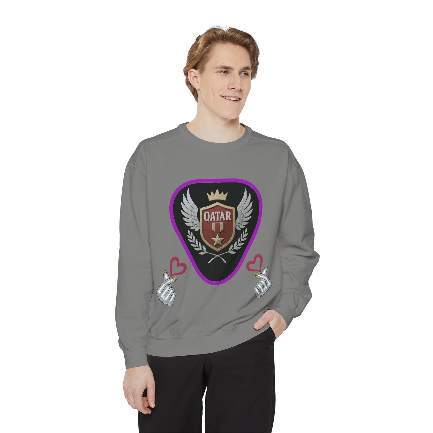 Qatar-Inspired Unisex Sweatshirt, Cozy Gift for Sports Fans, Stylish Casualwear, Travel Apparel, Souvenir from Qatar