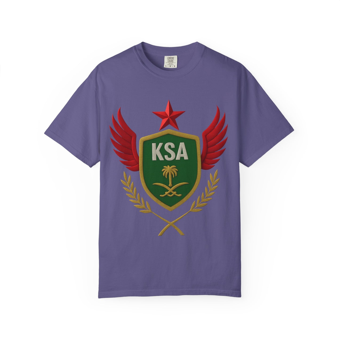 KSA Inspired Unisex Garment-Dyed T-shirt | Casual Style Tee, Graphic Shirt, Unique Design, Gift for Fans, Summer Fashion