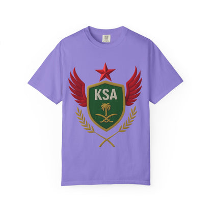 KSA Inspired Unisex Garment-Dyed T-shirt | Casual Style Tee, Graphic Shirt, Unique Design, Gift for Fans, Summer Fashion