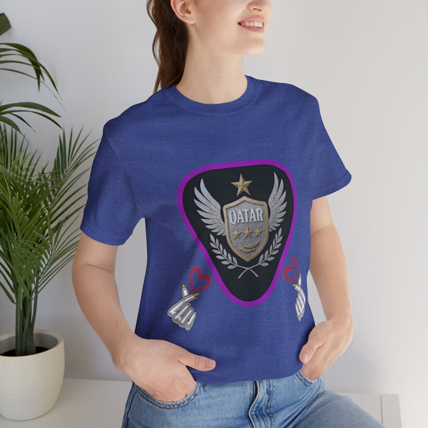 T-Shirt QATAR LOVE Unisex Jersey Short Sleeve Tee