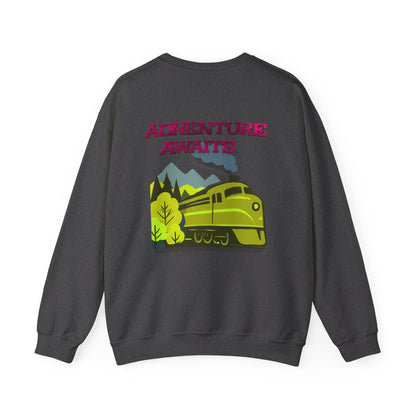 Vintage Train Adventure Sweatshirt - Cozy Travel Design