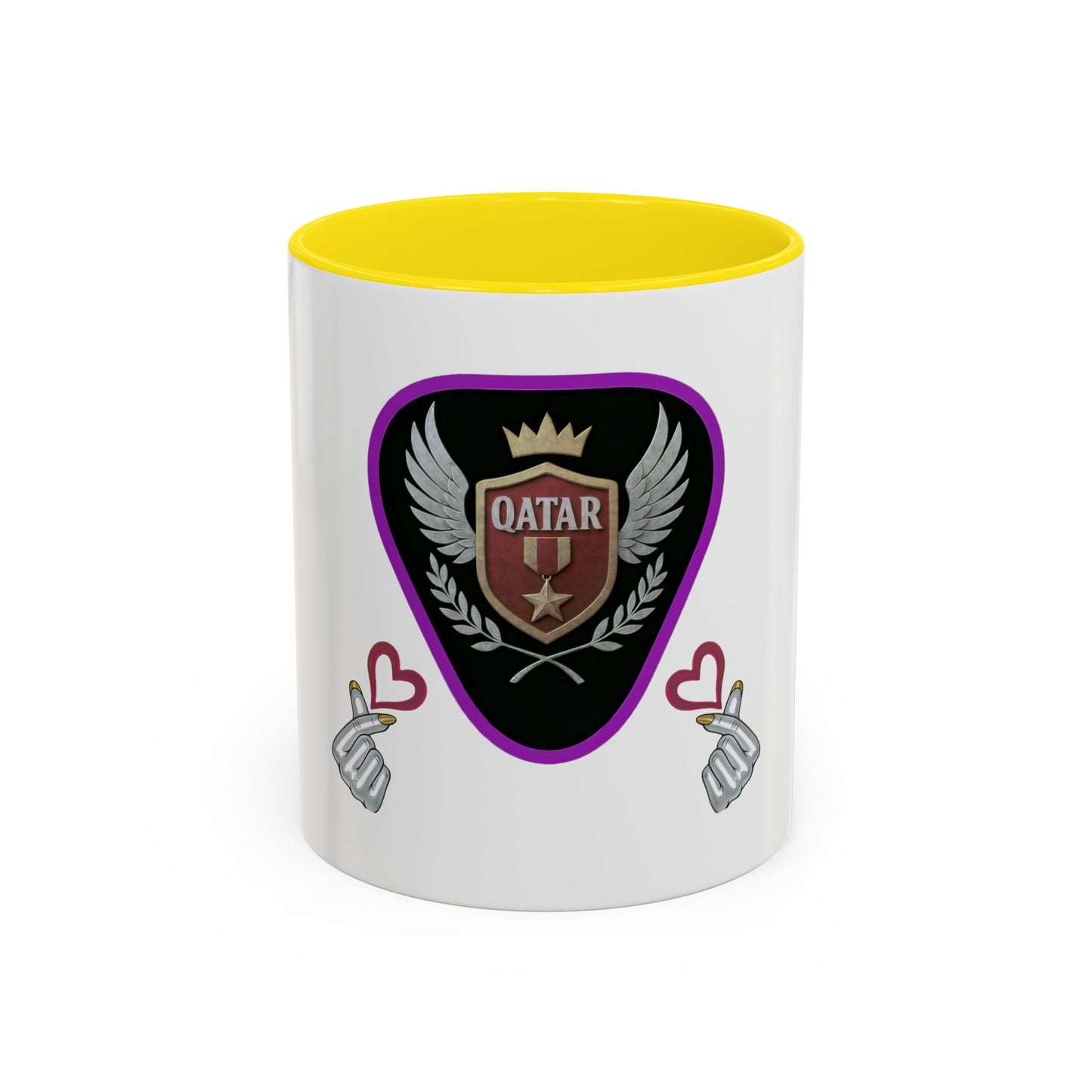 Qatar-Inspired Accent Coffee Mug, Unique Gift for Coffee Lovers, Personalized Mug for Friends, Stylish Office Cup, Perfect for Everyday Use