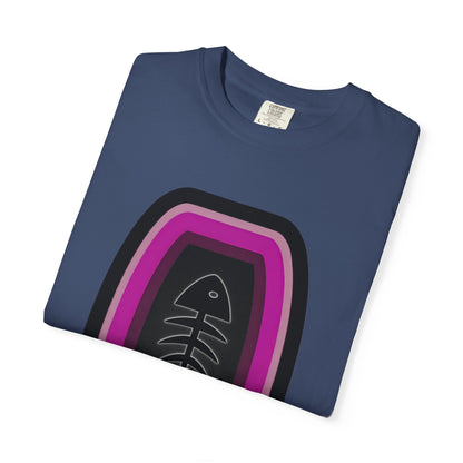 FISH BONE AND BULLS T-Shirt - Vintage Unisex Garment-Dyed Tee