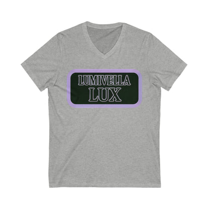 Lumivella Lux V-Neck Tee, Boho Chic T-Shirt, Unisex V-Neck, Casual Wear, Gift for Nature Lovers, Spring Fashion