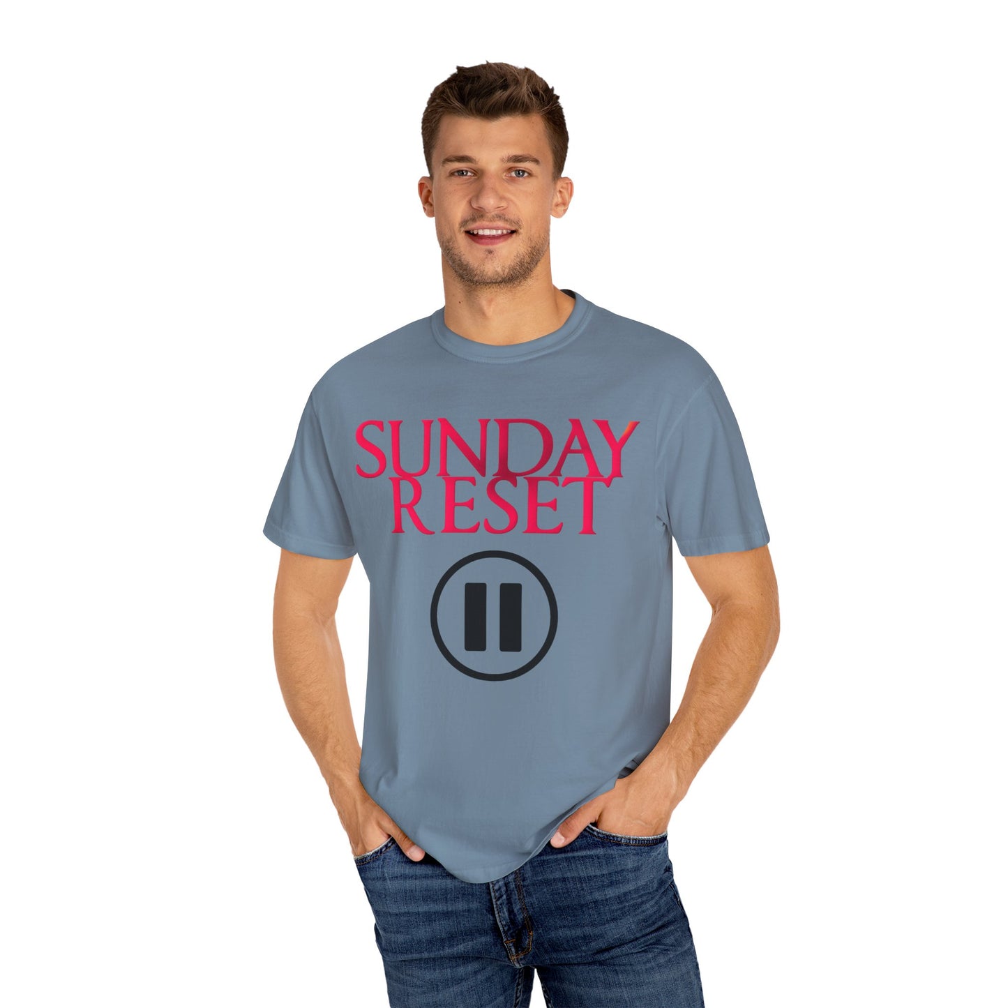 T-Shirt Sunday Reset Unisex Garment-Dyed