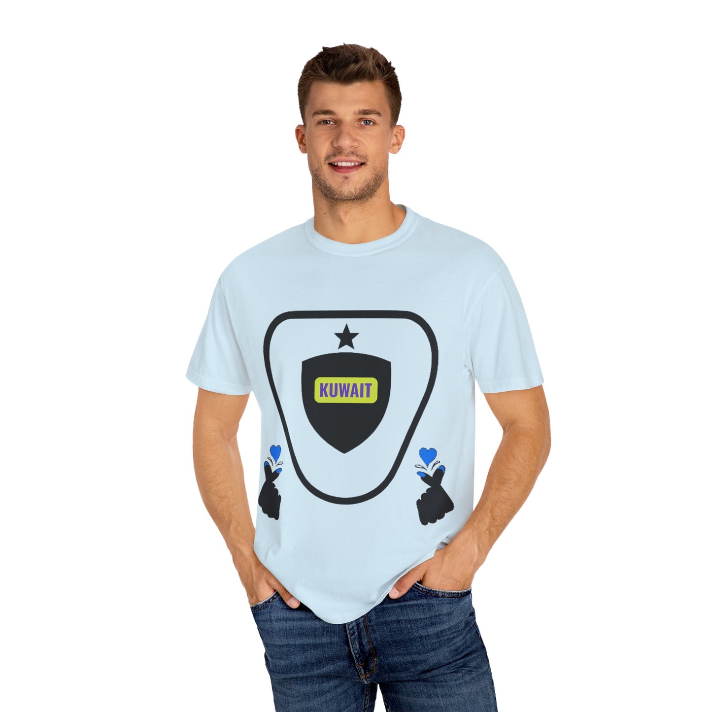 Garment-Dyed T-shirt - Kuwait Lover Graphic Tee