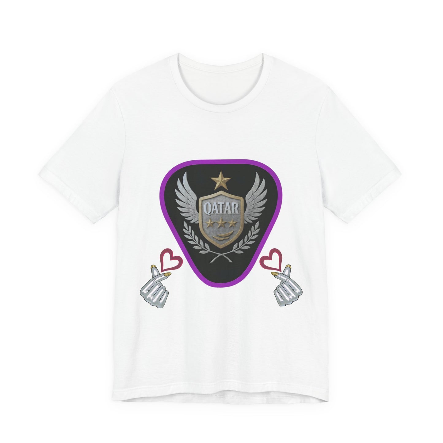 T-Shirt QATAR LOVE Unisex Jersey Short Sleeve Tee