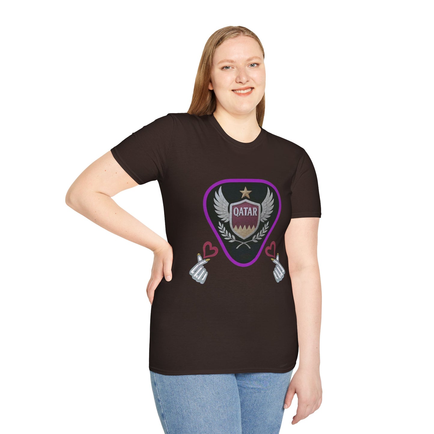 Qatar Pride Unisex Softstyle T-Shirt, Casual Wear, Sports Apparel, Gift for Fans, Travel Souvenir, Unique Design