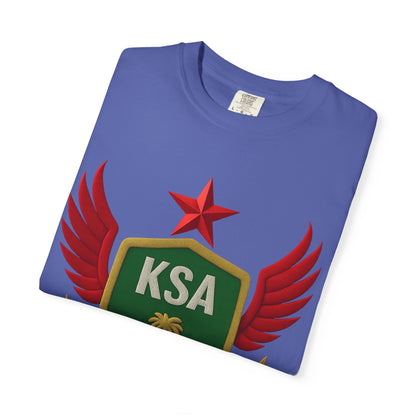 KSA Inspired Unisex Garment-Dyed T-shirt | Casual Style Tee, Graphic Shirt, Unique Design, Gift for Fans, Summer Fashion