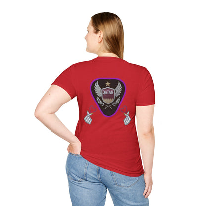 Qatar Pride Unisex Softstyle T-Shirt, Casual Wear, Sports Apparel, Gift for Fans, Travel Souvenir, Unique Design