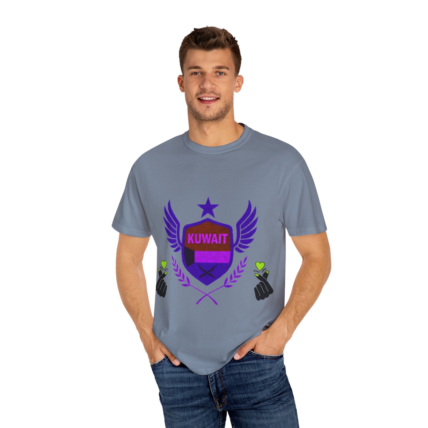 Kuwait Pride Unisex T-Shirt, Garment-Dyed Tee, LGBTQ+ Support Shirt, Casual Wear, Gift for Pride Month, Statement Fashion