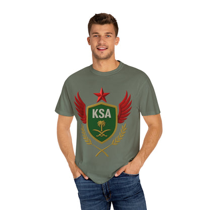 KSA Inspired Unisex Garment-Dyed T-shirt | Casual Style Tee, Graphic Shirt, Unique Design, Gift for Fans, Summer Fashion