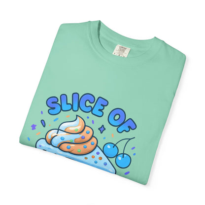 Colorful Slice of Happiness T-Shirt, Cute Dessert Tee, Unisex Graphic Tee, Sweet Gift for Foodies, Fun Casual Wear