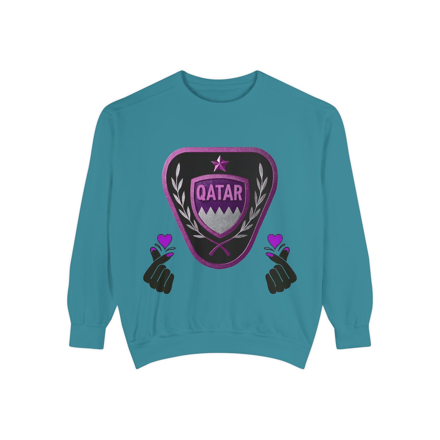 Qatar-Inspired Unisex Sweatshirt | Cozy Fashion for Sports Fans, Travel Lovers, Gift for Holidays, Casual Wear