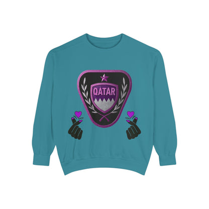Qatar-Inspired Unisex Sweatshirt | Cozy Fashion for Sports Fans, Travel Lovers, Gift for Holidays, Casual Wear