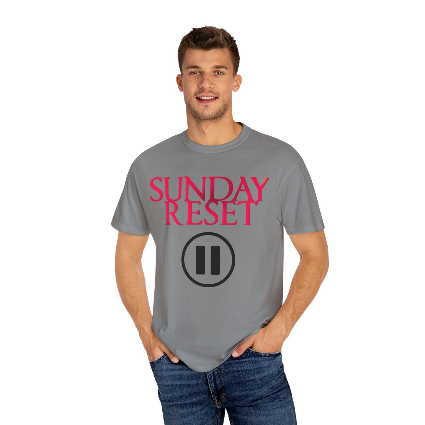 T-Shirt Sunday Reset Unisex Garment-Dyed