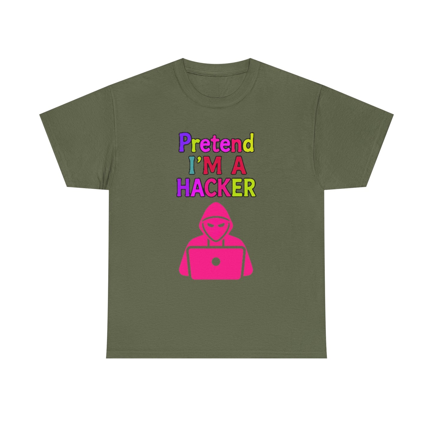 Pretend I'm a Hacker Tee, Fun Unisex Heavy Cotton Tee, Geeky Gift for Coders, Computer Lovers Shirt, Casual Everyday Wear, Unique [...]