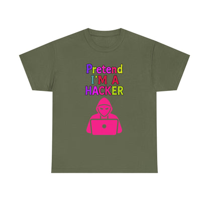 Pretend I'm a Hacker Tee, Fun Unisex Heavy Cotton Tee, Geeky Gift for Coders, Computer Lovers Shirt, Casual Everyday Wear, Unique [...]
