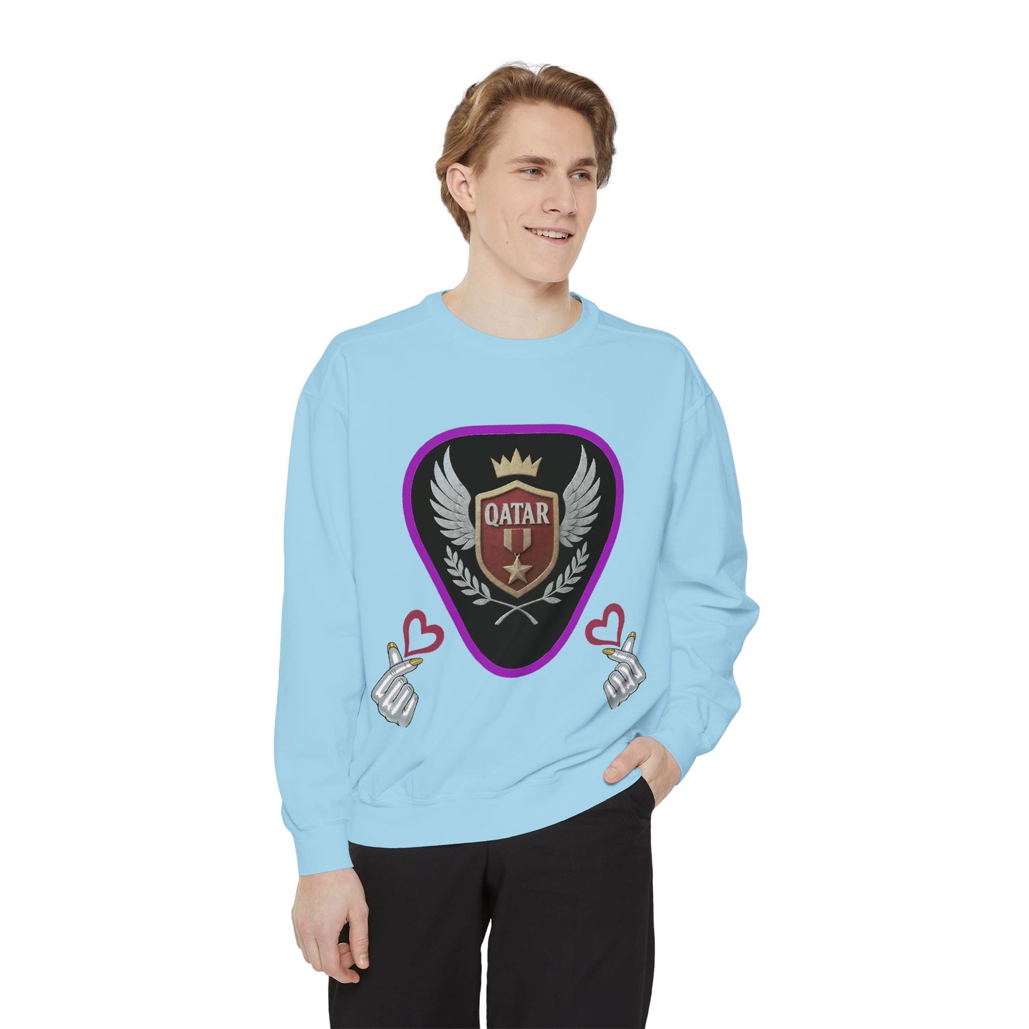 Qatar-Inspired Unisex Sweatshirt, Cozy Gift for Sports Fans, Stylish Casualwear, Travel Apparel, Souvenir from Qatar