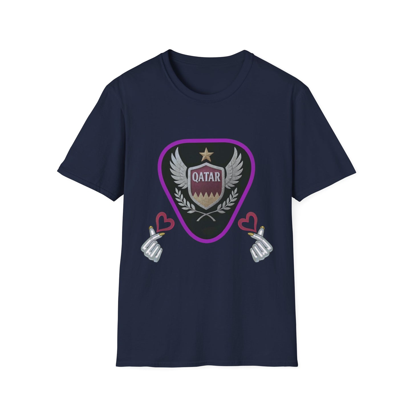 Qatar Pride Unisex Softstyle T-Shirt, Casual Wear, Sports Apparel, Gift for Fans, Travel Souvenir, Unique Design