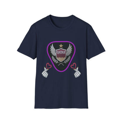 Qatar Pride Unisex Softstyle T-Shirt, Casual Wear, Sports Apparel, Gift for Fans, Travel Souvenir, Unique Design