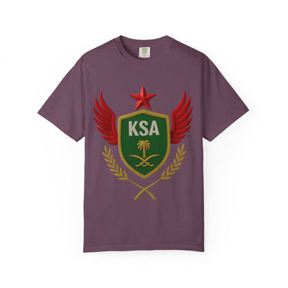 KSA Inspired Unisex Garment-Dyed T-shirt | Casual Style Tee, Graphic Shirt, Unique Design, Gift for Fans, Summer Fashion