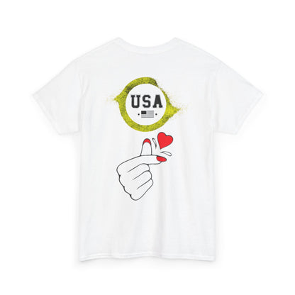 USA Love Graphic Tee, Unisex Cotton Shirt for Holidays, Gifts, Events, Patriotic Wear, Fun Fashion