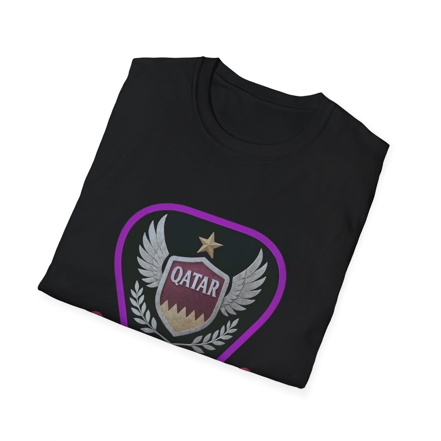 Qatar Pride Unisex Softstyle T-Shirt, Casual Wear, Sports Apparel, Gift for Fans, Travel Souvenir, Unique Design