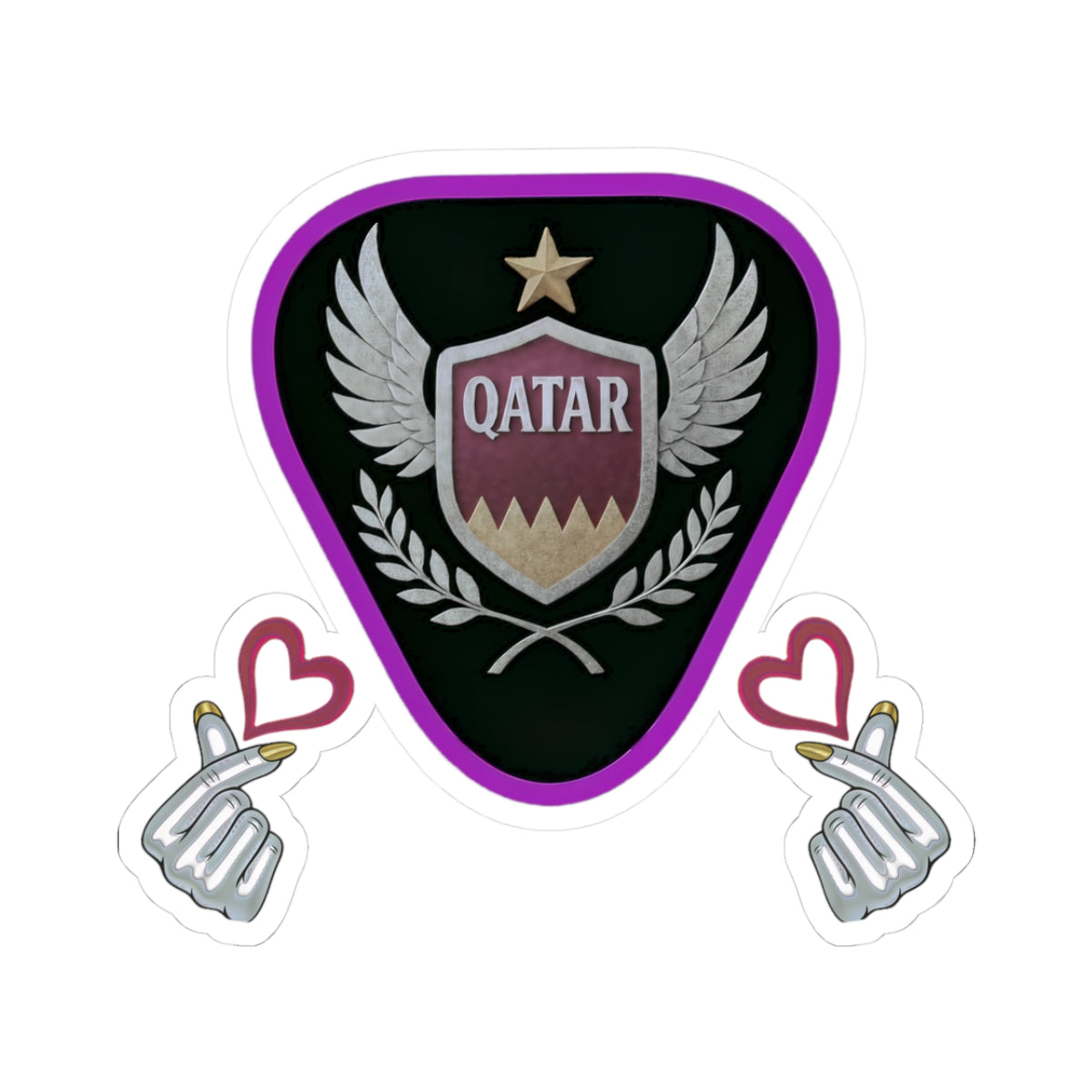 Qatar Themed Kiss-Cut Stickers for Laptops, Water Bottles, Travel Decor, Gifts, Sports Enthusiasts