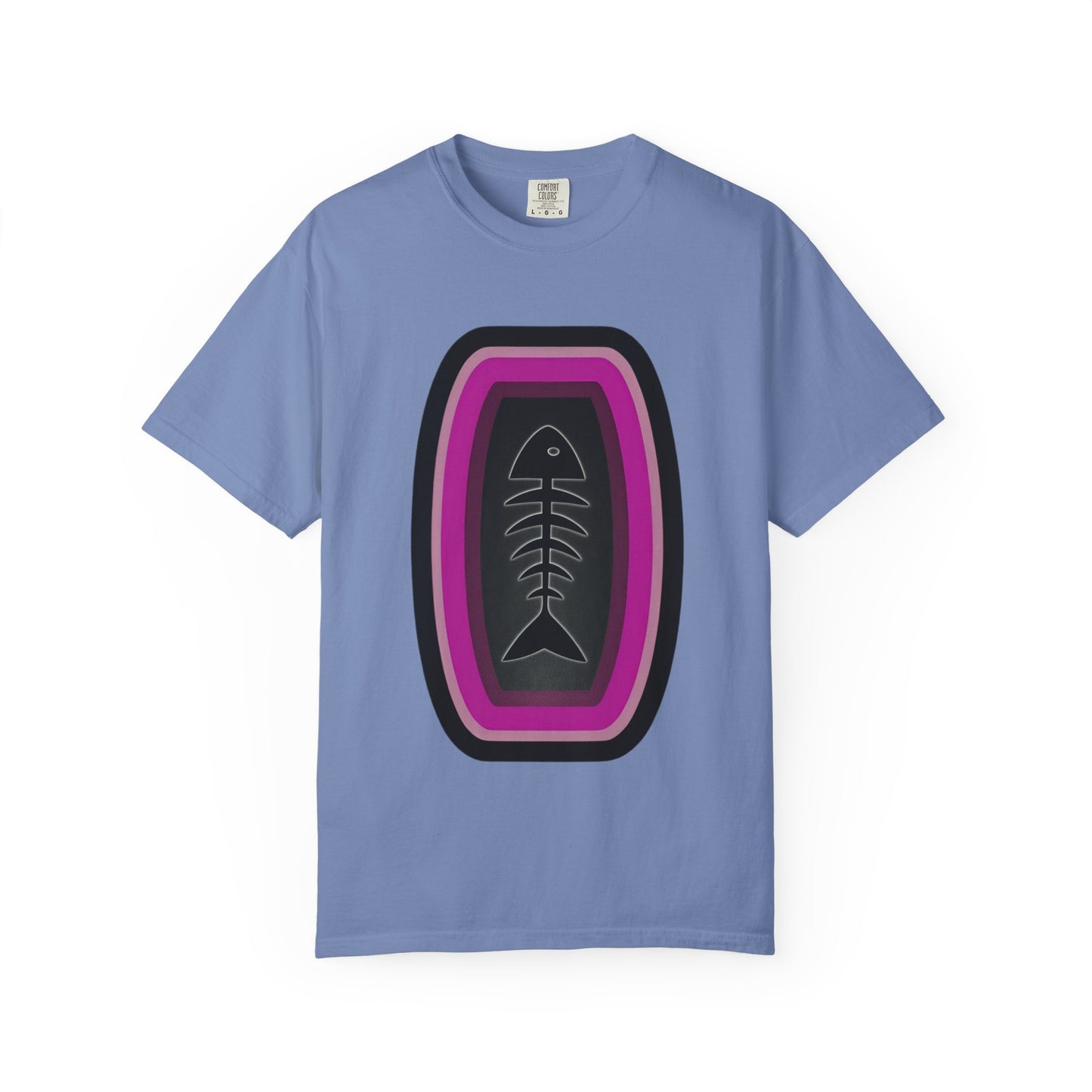 FISH BONE AND BULLS T-Shirt - Vintage Unisex Garment-Dyed Tee