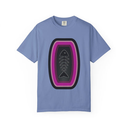 FISH BONE AND BULLS T-Shirt - Vintage Unisex Garment-Dyed Tee