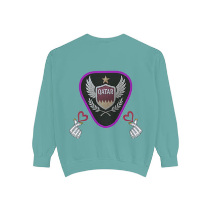 Qatar-Inspired Unisex Sweatshirt, Cozy Gift for Sports Fans, Stylish Casualwear, Travel Apparel, Souvenir from Qatar