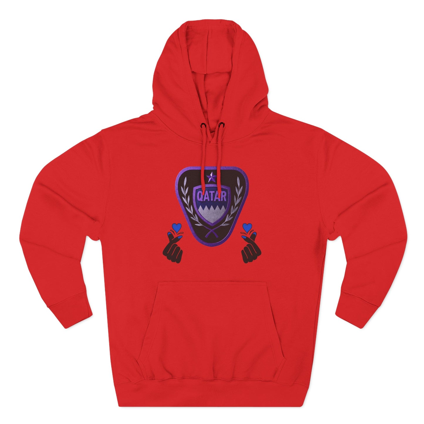 Fleece Hoodie - Qatar Love Design