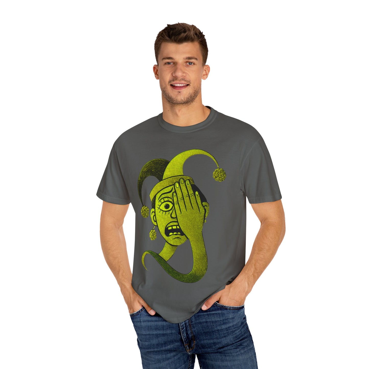 Garment-Dyed T-shirt 'i can't see' Design